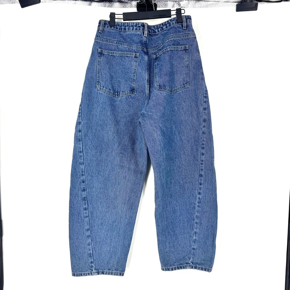Rylee + Cru Womens High Waisted Barrel Leg Jeans Indigo Denim Size M - Picture 3 of 5